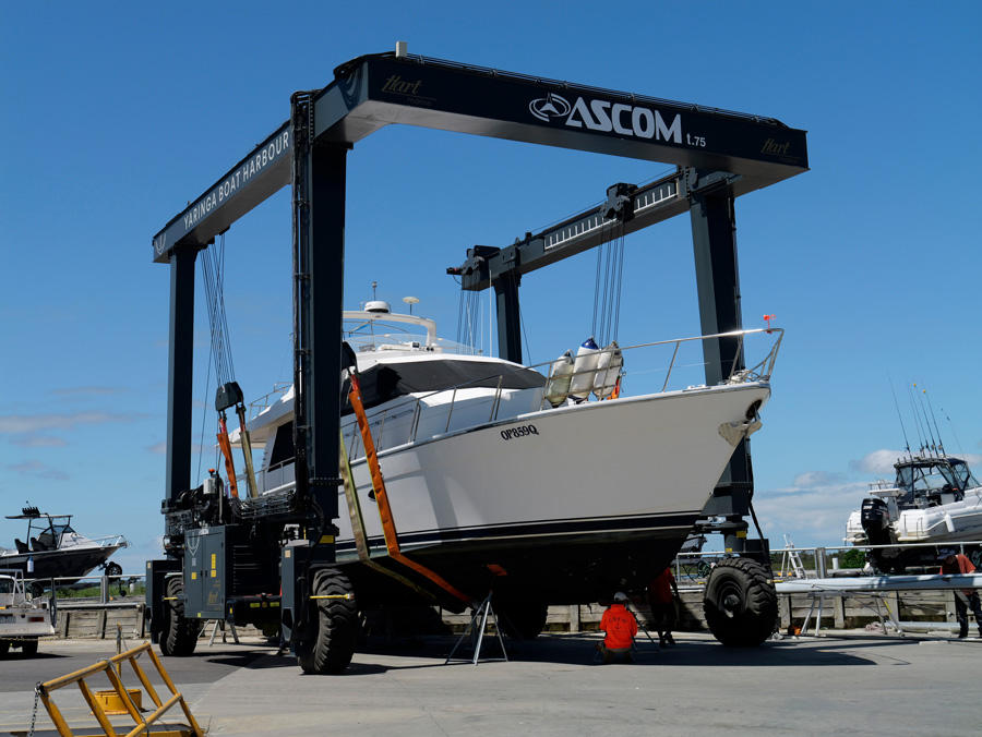 ASCOM 75 tonne travel lift at Yaringa Boat Harbour